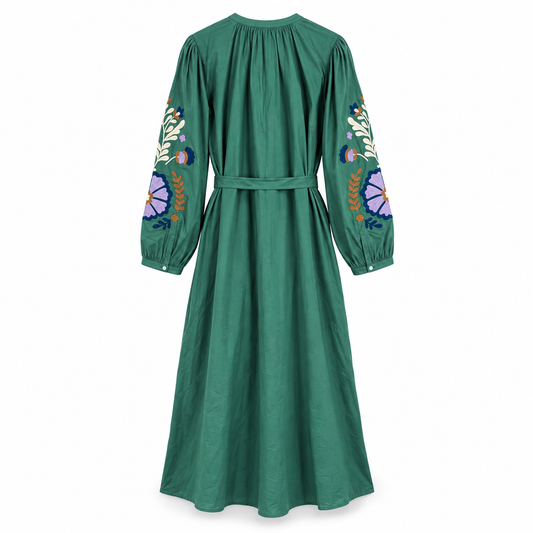 Louise Misha dress Martina Tuscan green