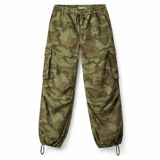 Summum Woman loose cargo pants camouflage