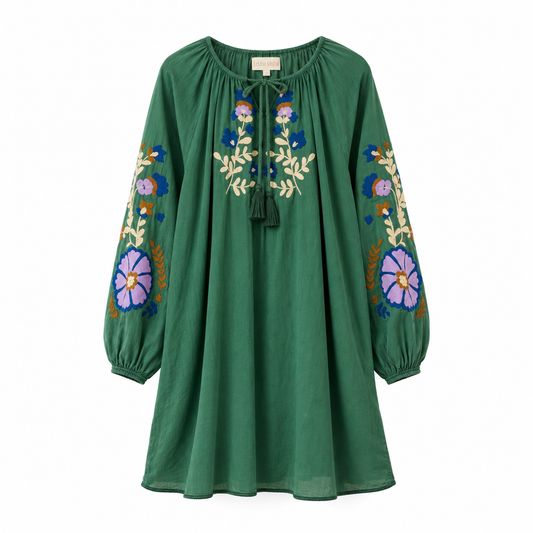Louise Misha dress Janice Tuscan green