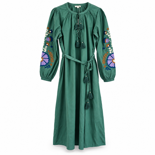 Louise Misha dress Martina Tuscan green
